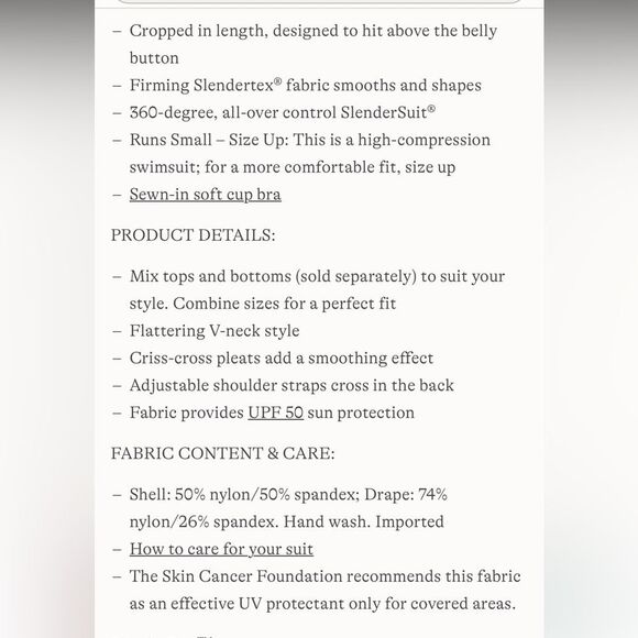 Land's End SlenderSuit pleated bikini Tankini Dusk Sky Meadow Ditsy Floral 22W - Picture 5 of 5